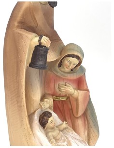 Nativity hand painted in soft pastel colors - big