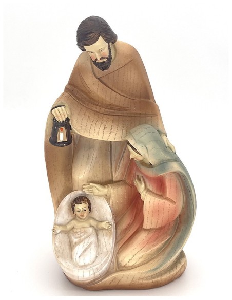 Nativity hand painted in soft pastel colors - big Nativity hand painted in soft pastel colors - big