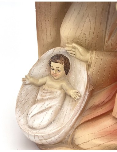 Nativity hand painted in soft pastel colors - big