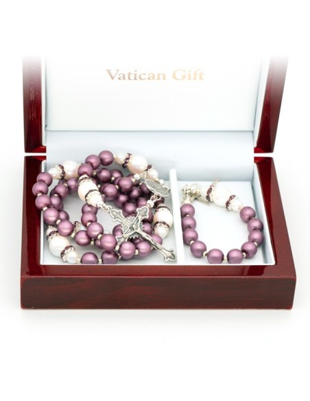 Rosary and Rosary Bracelet set - Purple Rosary and Rosary Bracelet set - Purple