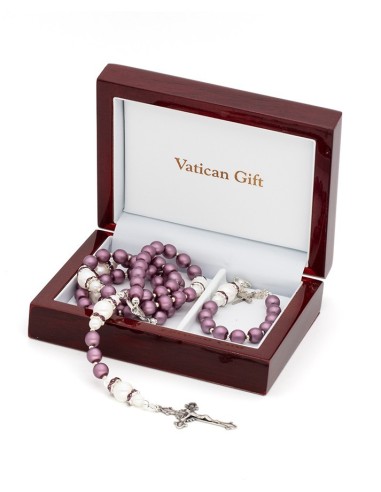 Rosary and Rosary Bracelet set - Purple