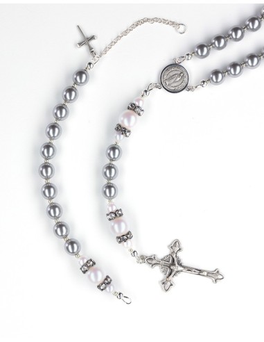 Christening Light Gray Chocolate W/ Mini Rosary Cross Bracelet - From  www.