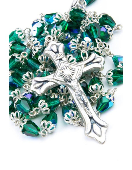 Green crystal drop Rosary Green crystal drop Rosary