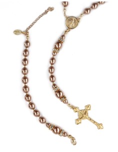 Rosary and Rosary Bracelet set - Gold Rosary and Rosary Bracelet set - Gold