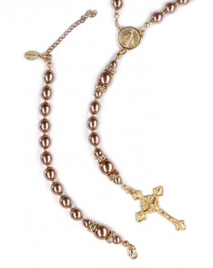 Rosary and Rosary Bracelet set - Gold