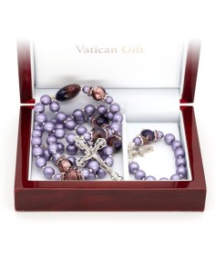 Rosary and Rosary Bracelet set - Purple Rosary and Rosary Bracelet set - Purple