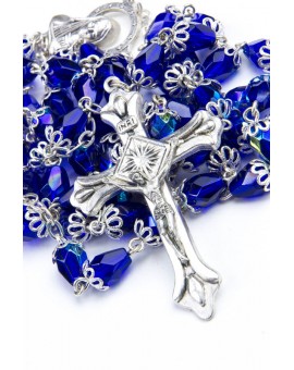 Blue crystal drop Rosary