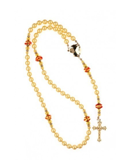 Fire Gold Rosary  | Vatican Gift Fire Gold Rosary  | Vatican Gift