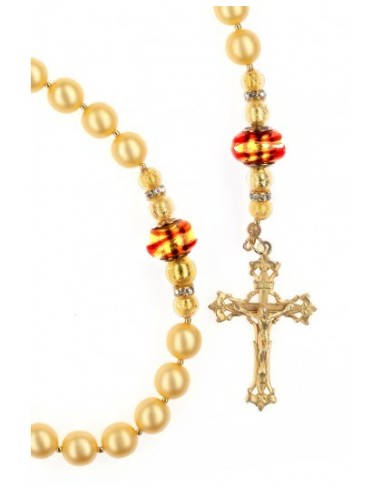 Fire Gold Rosary  | Vatican Gift