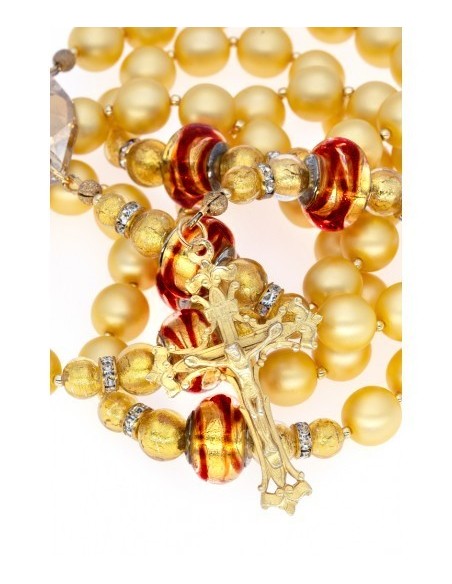 Fire Gold Rosary  | Vatican Gift Fire Gold Rosary  | Vatican Gift