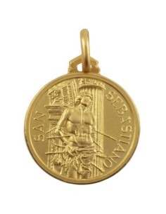 Gold Plated St. Sebastian Medal | Vatican Gift