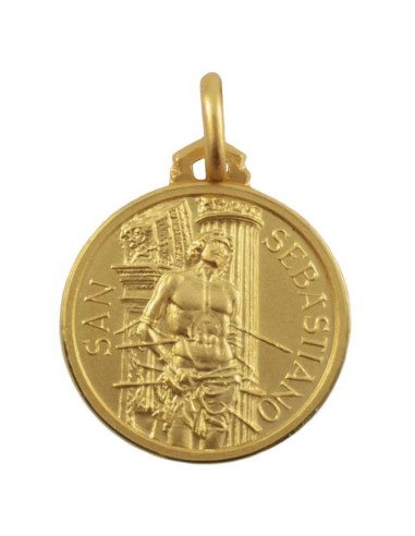 Gold Plated St. Sebastian Medal | Vatican Gift