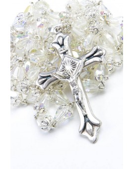 Clear crystal drop Rosary