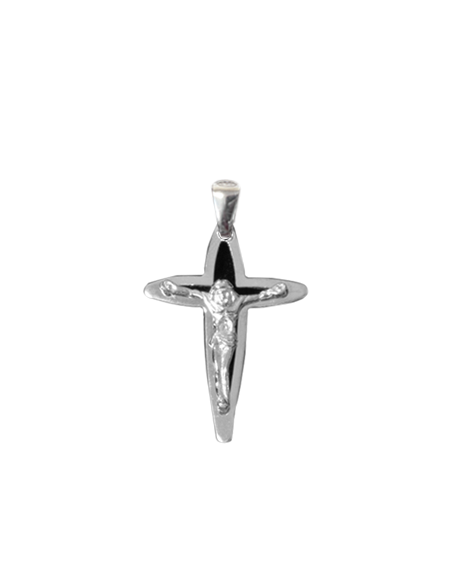 Sterling Silver Cuspid Crucifix with chain  | Vatican Gift Sterling Silver Cuspid Crucifix with chain  | Vatican Gift
