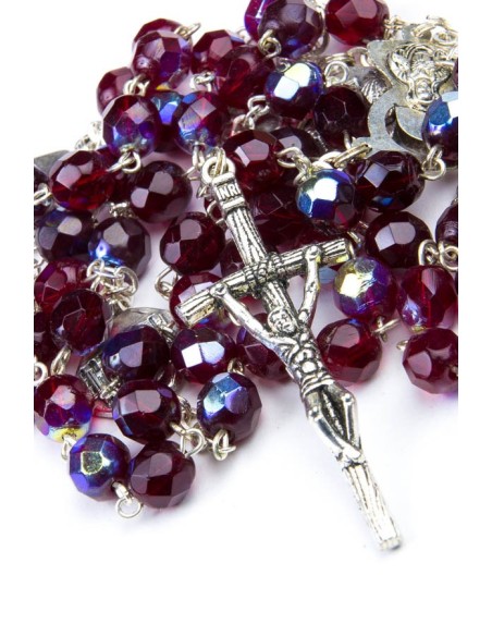 Four Basilicas Garnet Rosary