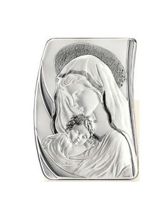 Virgin Mary with Jesus Silver Icon  | Vatican Gift