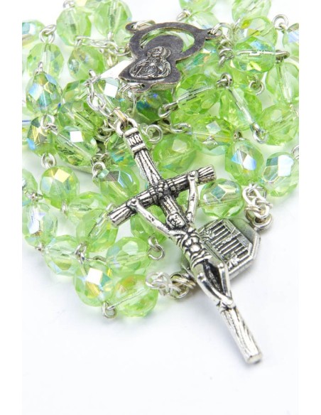 Four Basilica Light Green Rosary Four Basilica Light Green Rosary