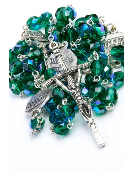 Four Basilicas Green Rosary small Four Basilicas Green Rosary small