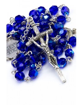 Four Basilicas Blue Rosary small