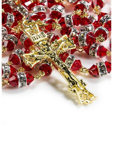 Red Swarovski Crystal beads Rosary Red Swarovski Crystal beads Rosary