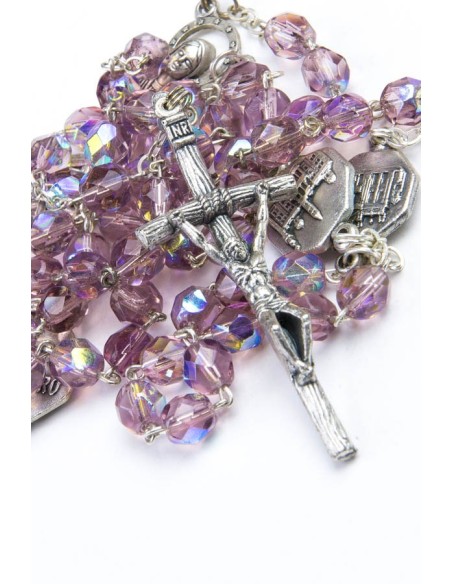 Four Basilicas Violet Rosary small Four Basilicas Violet Rosary small