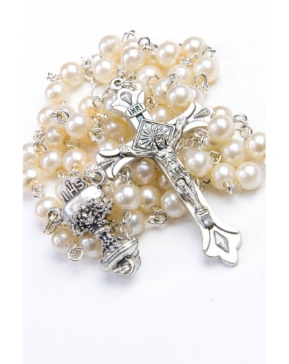 Holy Communion Pearl Rosary
