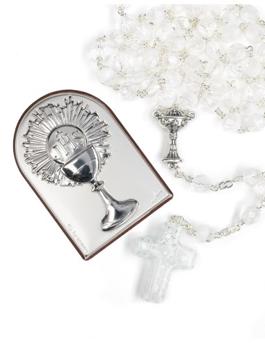 Holy Communion Gift set 01 - Wooden White  Box  | Vatican Gift