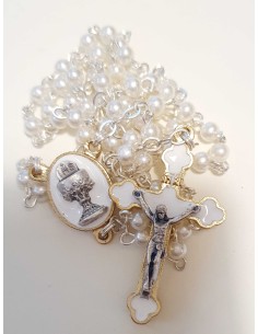 Holy Communion  Pearl white Rosary  | Vatican Gift