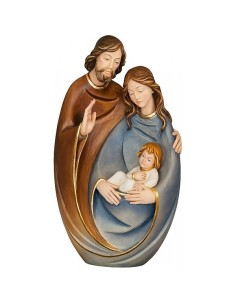 Handcarved wooden Nativity with candle  | Vatican Gift