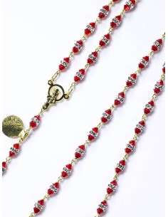 Red Swarovski Crystal beads Rosary