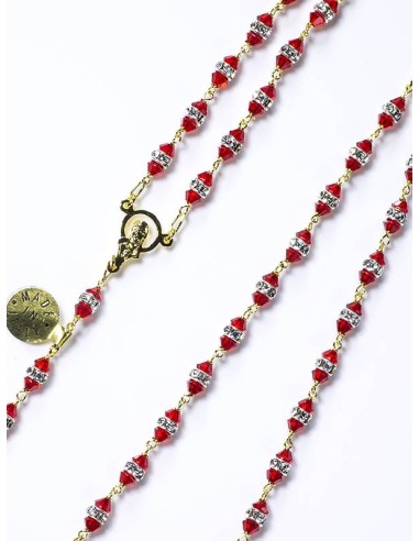 Red Swarovski Crystal beads Rosary