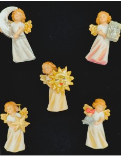 The little Angels set - hand carved in wood  | Vatican Gift