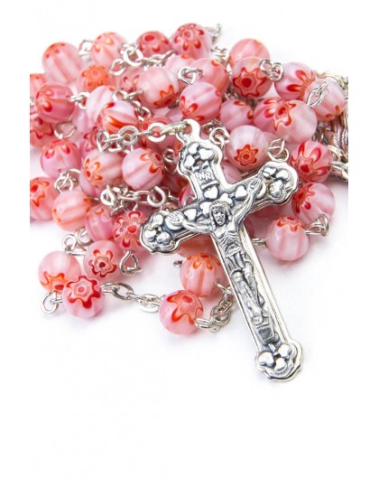 Murrina Pink Rosary small