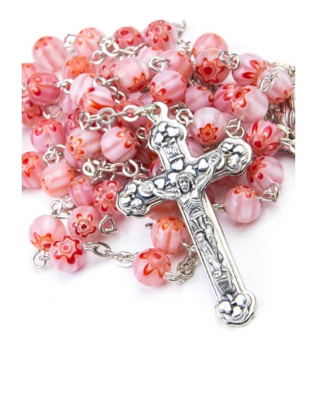 Murrina Pink Rosary small Murrina Pink Rosary small