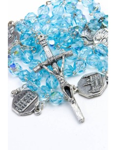 Four Basilicas Sky Blue Rosary small Four Basilicas Sky Blue Rosary small