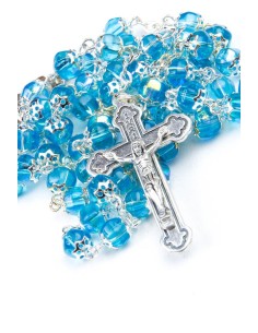 Sky Blue Glass Rosary