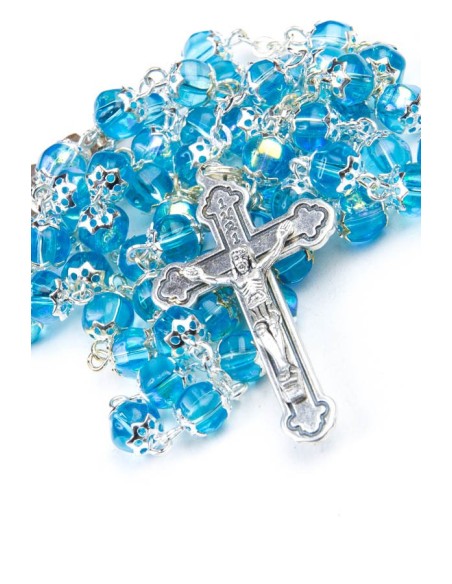 Sky Blue Glass Rosary Sky Blue Glass Rosary