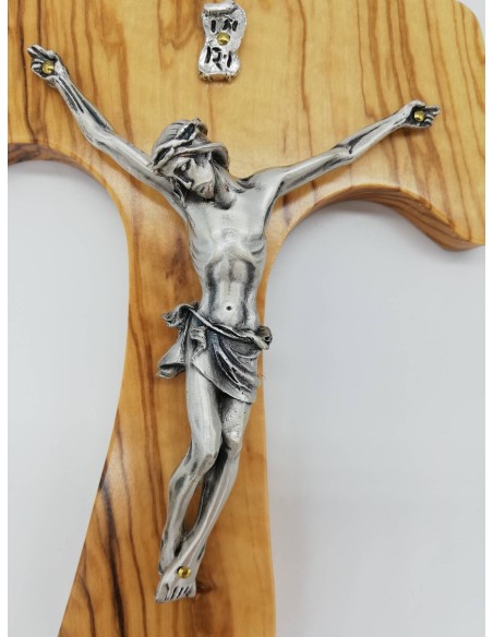 Olive Wood wall Tau Crucifix  | Vatican Gift