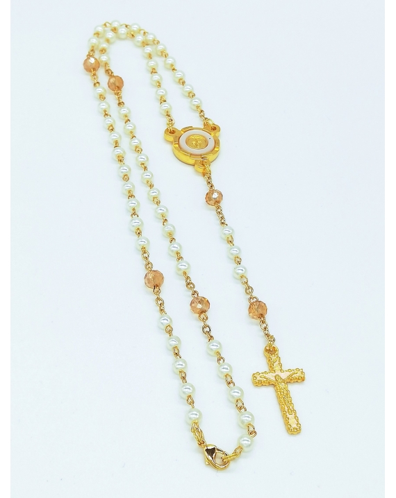 Buy Divine Rosary Necklace Gold Rosary Necklace, Rosary Necklace Gold,  Dainty Rosary Necklace, Gold Cross Necklace, Cross Necklace GFN00025 Online  in India - Etsy
