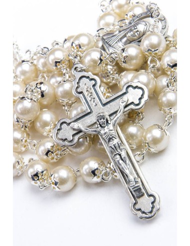 Glass Pearl Natural Rosary