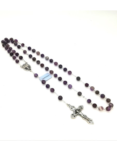 Amethyst Rosary Faceted 6 mm beads  | Vatican Gift