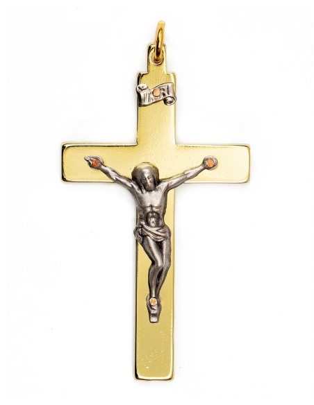 Gold-Plated Steel Crucifix Pendant