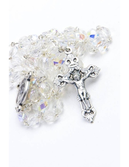 Pope Francis Clear Glass Rosary Pope Francis Clear Glass Rosary