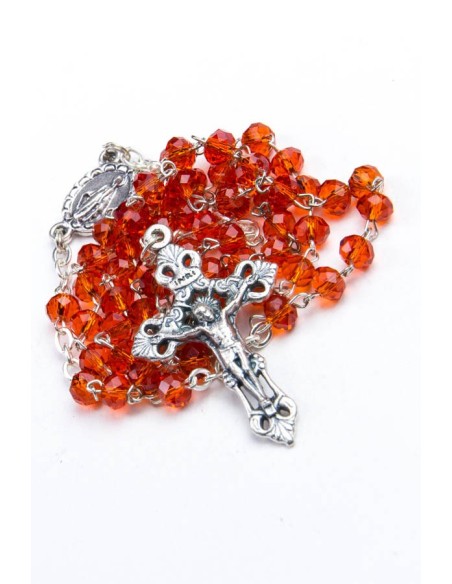 Red Glass Faceted Glass Rosary 3mm beads Red Glass Faceted Glass Rosary 3mm beads