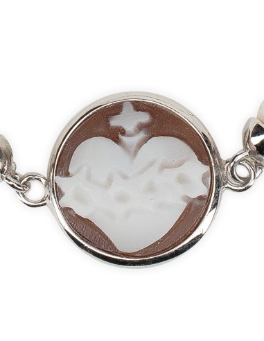 River Pearls Bracelet Sacred Heart Cameo | Vatican Gift