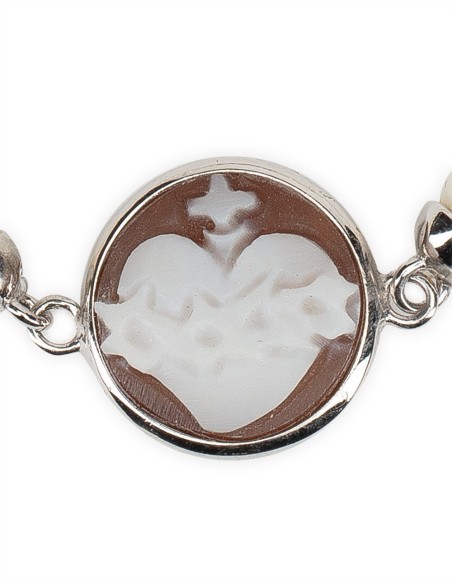 River Pearls Bracelet Sacred Heart Cameo | Vatican Gift River Pearls Bracelet Sacred Heart Cameo | Vatican Gift