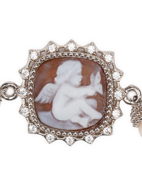 River Pearls Bracelet Cherub Angel Cameo | Vatican Gift
