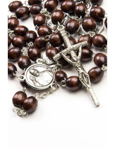 Wood Four Basilicas Rosary Wood Four Basilicas Rosary