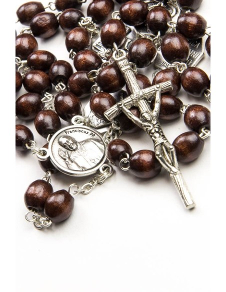 Wood Four Basilicas Rosary Wood Four Basilicas Rosary