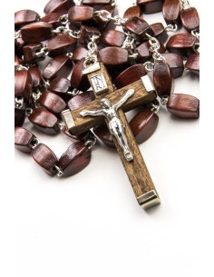 Dark wood faceted Rosary